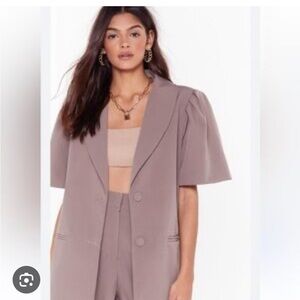 Nasty Gal Puff Sleeve Blazer